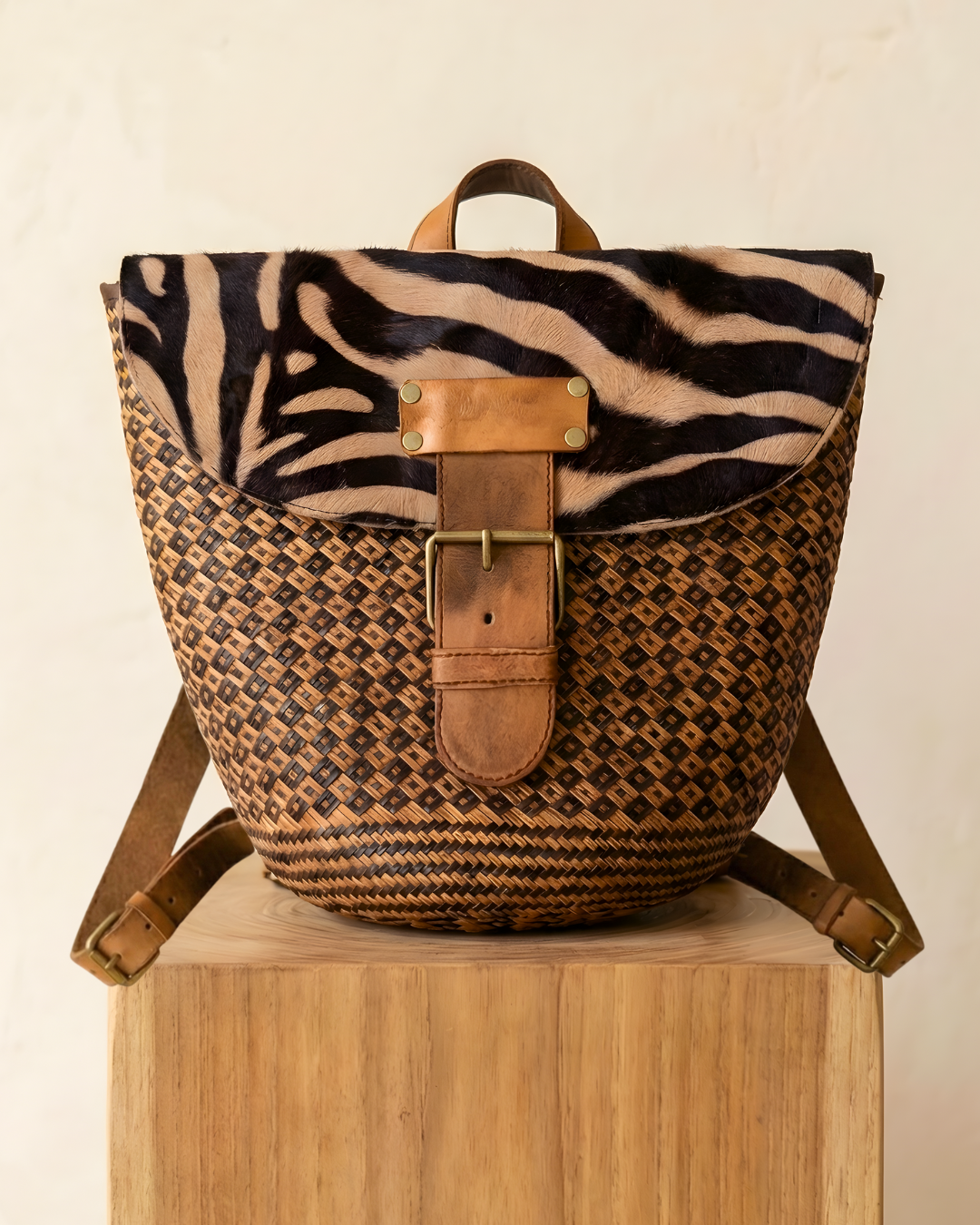 Boho-Tribal Backpack — Savanna Stripe